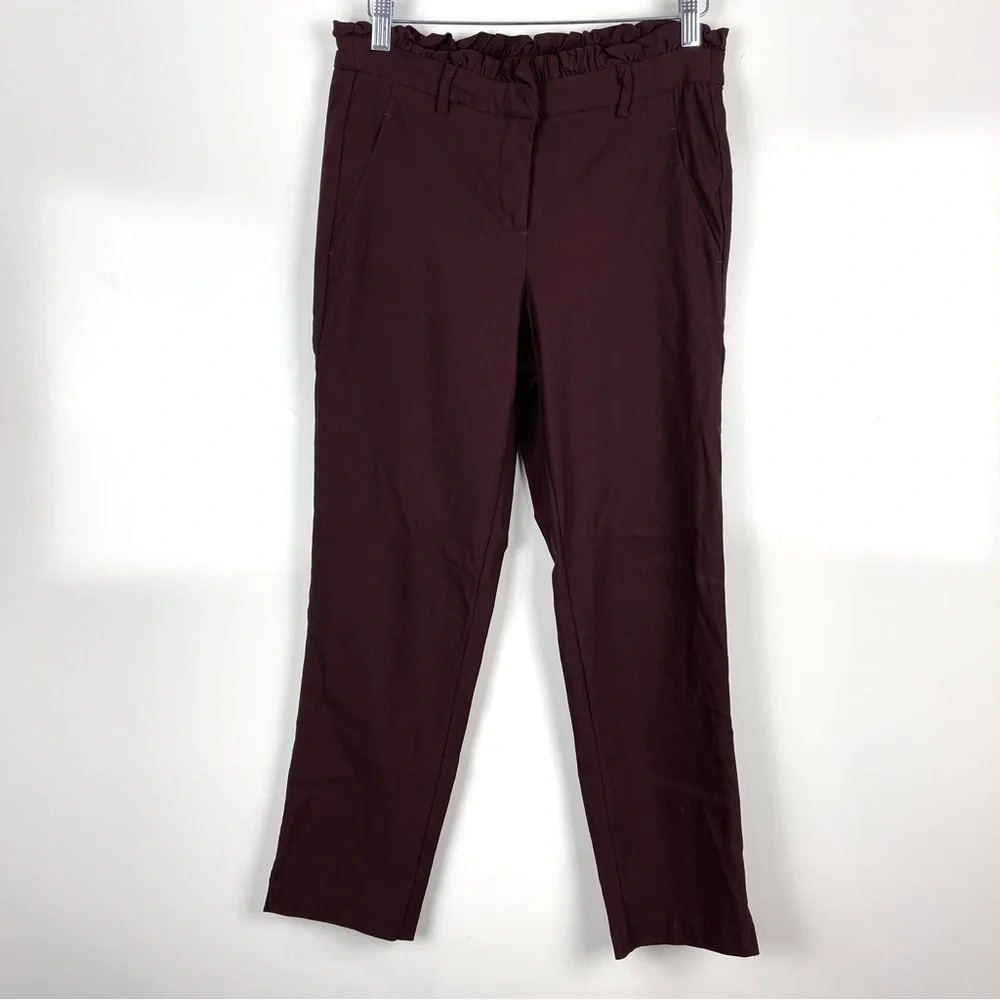 89th + Madison Paper Bag High Waist Trousers Office Career Wear Size 8
